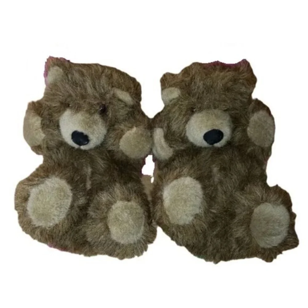 SOUND MATES TEDDY BEAR SLIPPERS SIZE M (2-3)